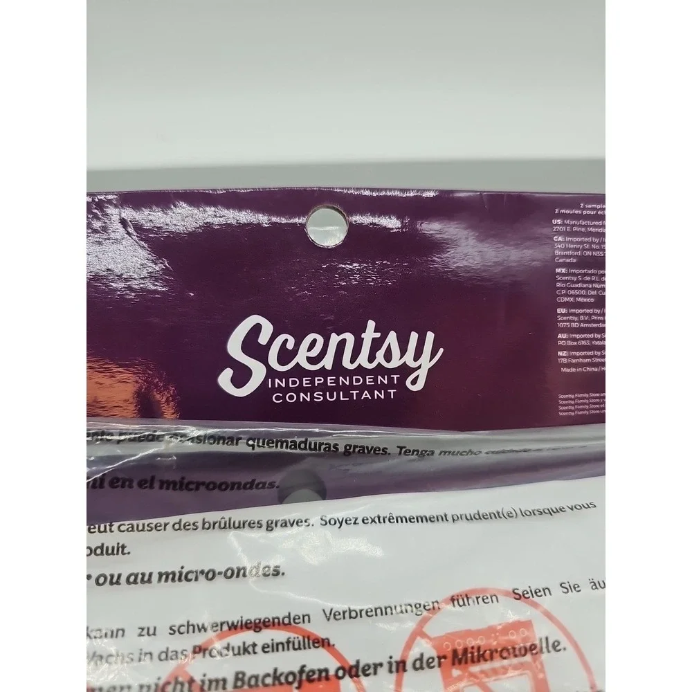 Scentsy Set of Two Purple Wax Bar Logo Shaped Silicone Molds New